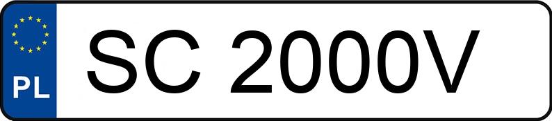 Numer rejestracyjny SC 2000V posiada FORD Mustang 5.0 MR`18 E6 GT Aut. - SC2000V