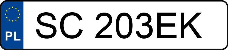 Numer rejestracyjny SC 203EK posiada TOYOTA YARIS - SC203EK