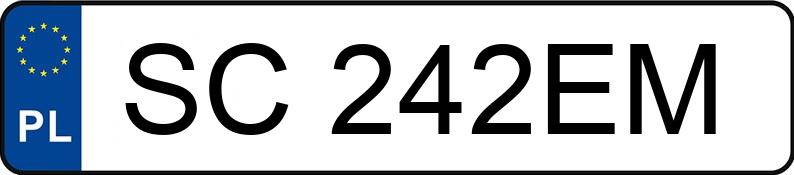 Numer rejestracyjny SC 242EM posiada VOLKSWAGEN CRAFTER - SC242EM