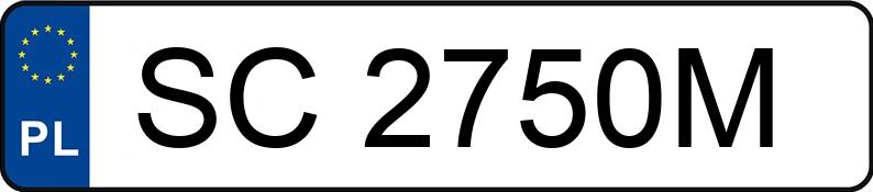 Numer rejestracyjny SC 2750M posiada SKODA FABIA - SC2750M