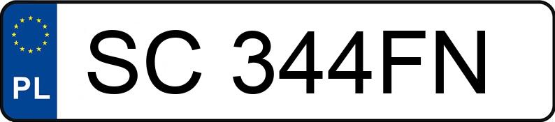 Numer rejestracyjny SC 344FN posiada PEUGEOT 206 SW 1.4 MR`03 E3 XS - SC344FN