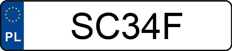 Numer rejestracyjny SC 34F posiada TOYOTA MR2 - SC34F