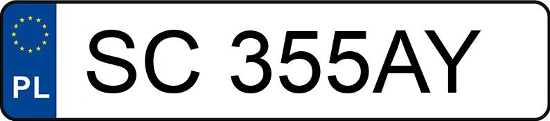 Numer rejestracyjny SC 355AY posiada BMW 318i Kat. E36 s - SC355AY