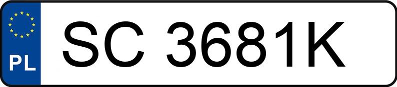 Numer rejestracyjny SC 3681K posiada RENAULT  - SC3681K