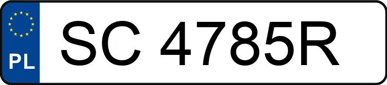 Numer rejestracyjny SC 4785R posiada VOLKSWAGEN GOLF - SC4785R