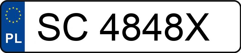 Numer rejestracyjny SC 4848X posiada NISSAN QASHQAI - SC4848X