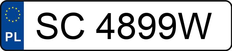 Numer rejestracyjny SC 4899W posiada RENAULT MEGANE SCENIC 1.6 16V - SC4899W