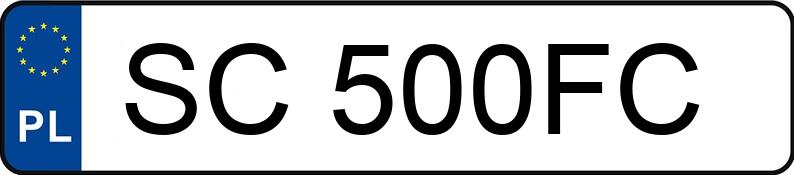 Numer rejestracyjny SC 500FC posiada PORSCHE 718 Boxster MR`16 E6 718 Boxster MR`16 E6 - SC500FC