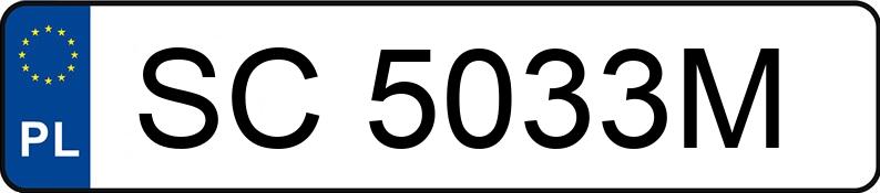 Numer rejestracyjny SC 5033M posiada SKODA SUPERB - SC5033M