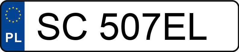 Numer rejestracyjny SC 507EL posiada HYUNDAI TUCSON - SC507EL