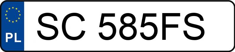 Numer rejestracyjny SC 585FS posiada BAIC BEIJING 3 - SC585FS