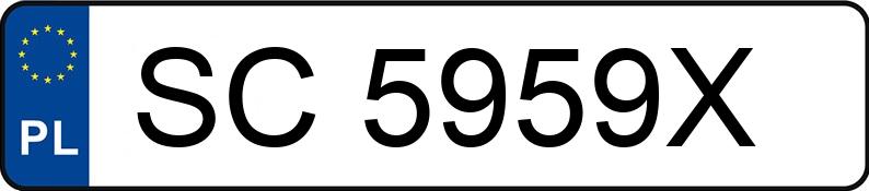 Numer rejestracyjny SC 5959X posiada OPEL ASTRA - SC5959X