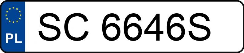 Numer rejestracyjny SC 6646S posiada BMW 530 Diesel MR`03 E3 E60 530 Diesel MR`03 E3 E60 - SC6646S