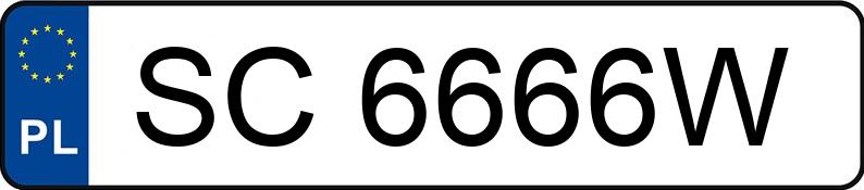 Numer rejestracyjny SC 6666W posiada BMW M5 COMPETITION - SC6666W