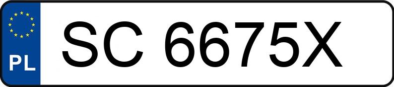 Numer rejestracyjny SC 6675X posiada SUZUKI SWIFT - SC6675X