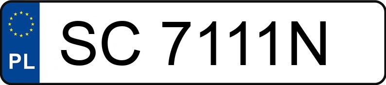 Numer rejestracyjny SC 7111N posiada DACIA 1300 - SC7111N