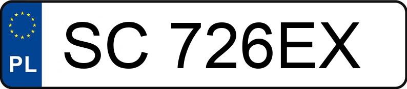 Numer rejestracyjny SC 726EX posiada BMW 740D XDRIVE - SC726EX