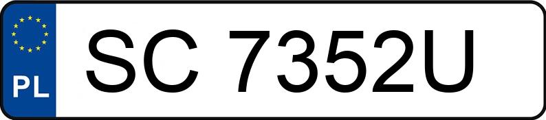 Numer rejestracyjny SC 7352U posiada BMW 530i MR`16 E6 G30 xDrive Steptronic - SC7352U