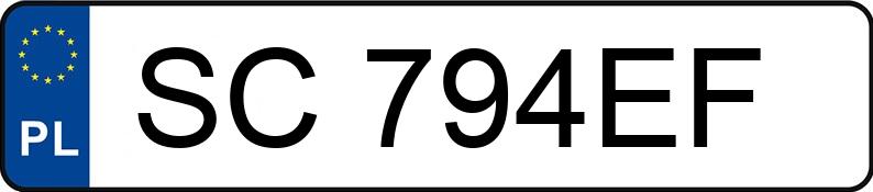 Numer rejestracyjny SC 794EF posiada TOYOTA CELICA - SC794EF