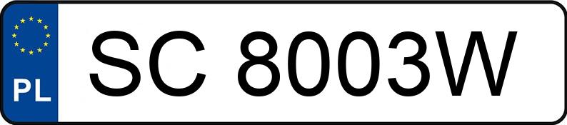 Numer rejestracyjny SC 8003W posiada FORD FOCUS - SC8003W