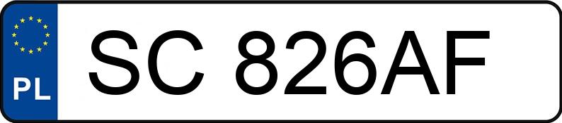 Numer rejestracyjny SC 826AF posiada FORD Focus 1.6 MR`05 E4 FX - SC826AF