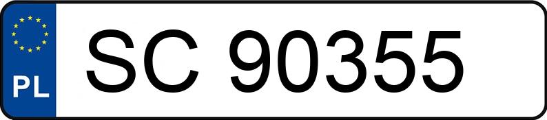 Numer rejestracyjny SC 90355 posiada HOBBY 400 T - SC90355