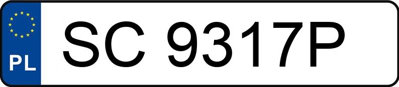 Numer rejestracyjny SC 9317P posiada BMW 318 - SC9317P