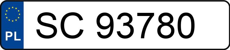 Numer rejestracyjny SC 93780 posiada HONDA Civic 1.4 MR`87 Civic 1.3 MR`87 - SC93780