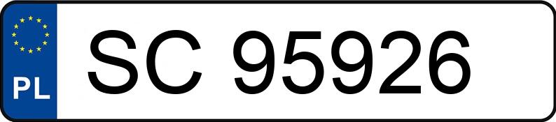 Numer rejestracyjny SC 95926 posiada VOLVO 850 T-5 Kat. 850 T-5 Kat. - SC95926