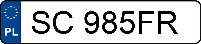 Numer rejestracyjny SC 985FR posiada SKODA Karoq TSI MR`22 E6 Edition 130 ACT - SC985FR