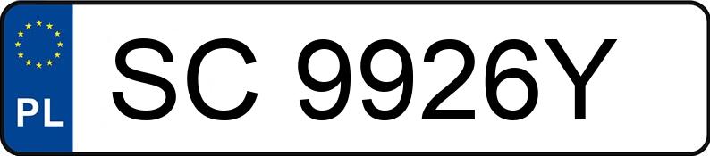 Numer rejestracyjny SC 9926Y posiada TOYOTA YARIS - SC9926Y