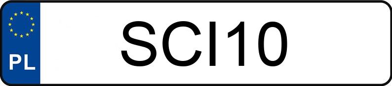 Numer rejestracyjny SCI 10 posiada SUZUKI LJ80 - SCI10