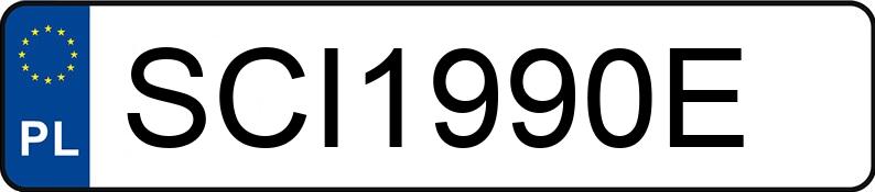 Numer rejestracyjny SCI 1990E posiada VOLKSWAGEN UP! - SCI1990E