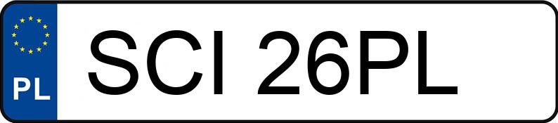 Numer rejestracyjny SCI 26PL posiada SAM  - SCI26PL