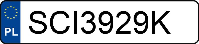 Numer rejestracyjny SCI 3929K posiada AUDI A3 SPORTBACK - SCI3929K