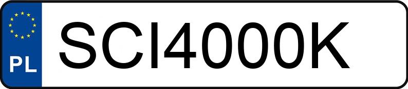 Numer rejestracyjny SCI 4000K posiada VOLKSWAGEN GOLF - SCI4000K