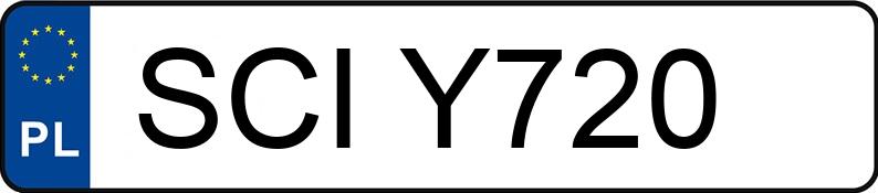 Numer rejestracyjny SCI Y720 posiada CHRYSLER Town & Country 3.6 Kat. MR`11 E5 LX Aut. - SCIY720