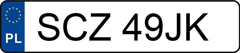 Numer rejestracyjny SCZ 49JK posiada HONDA Civic 1.5i MR`95 i - SCZ49JK