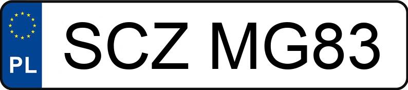 Numer rejestracyjny SCZ MG83 posiada PEUGEOT 107 - SCZMG83