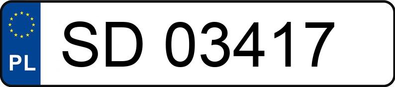 Numer rejestracyjny SD 03417 posiada VOLKSWAGEN GOLF - SD03417