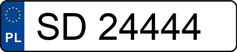 Numer rejestracyjny SD 24444 posiada AUDI A3 - SD24444