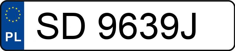 Numer rejestracyjny SD 9639J posiada TOYOTA YARIS - SD9639J