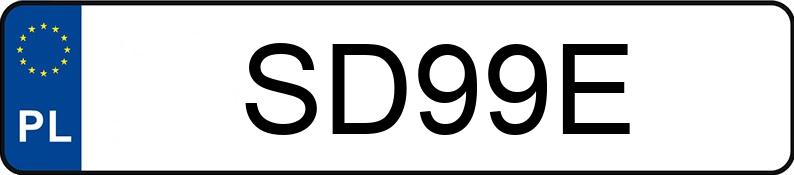 Numer rejestracyjny SD 99E posiada PEUGEOT 309 - SD99E