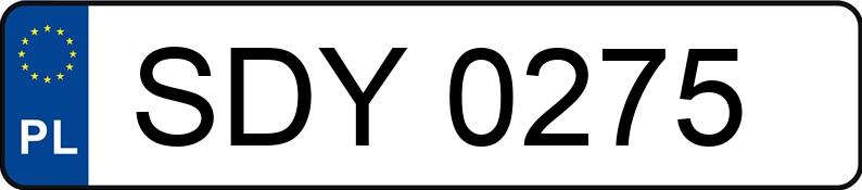 Numer rejestracyjny SDY 0275 posiada FSO-WARSZAWA POLONEZ ATU - SDY0275