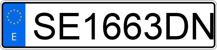 Numer rejestracyjny SE1663DN posiada PEUGEOT 106