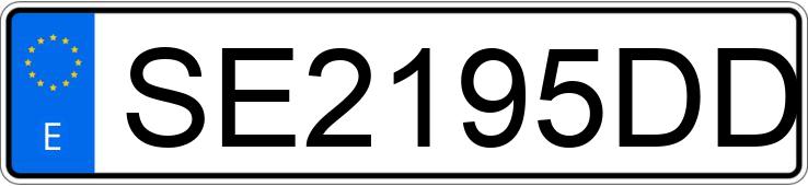 Numer rejestracyjny SE2195DD posiada PEUGEOT 205