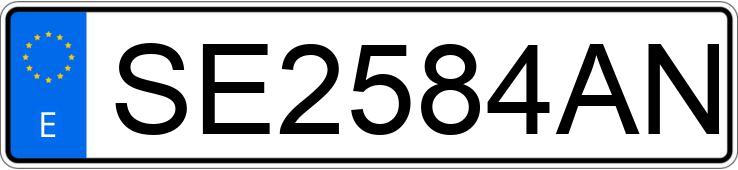 Numer rejestracyjny SE2584AN posiada RENAULT DG