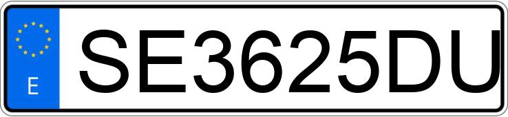 Numer rejestracyjny SE3625DU posiada CITROEN SAXO