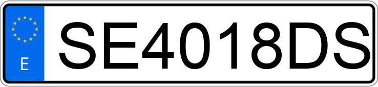 Numer rejestracyjny SE4018DS posiada BMW SERIE 7