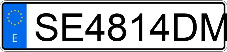 Numer rejestracyjny SE4814DM posiada PEUGEOT 206